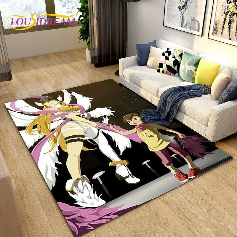 Digimon Adventure Cartoon Area Rug Large,Carpet Rug for Living Room Bedroom Sofa Doormat Decoration, Non-slip Floor Mat Cover 3D