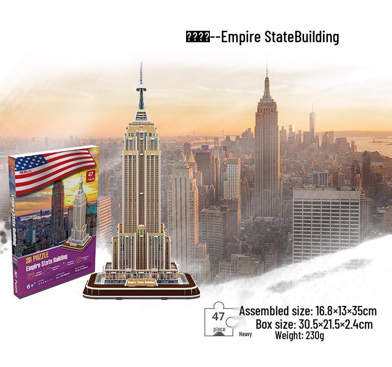 Large 3D World Architecture Puzzle - Handmade Cardboard Model for Children