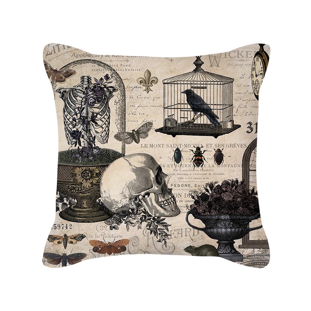 Halloween cartoon pumpkin moon bat house decoration pattern pillowcase bedroom living room sofa cinema car garden pillowcase