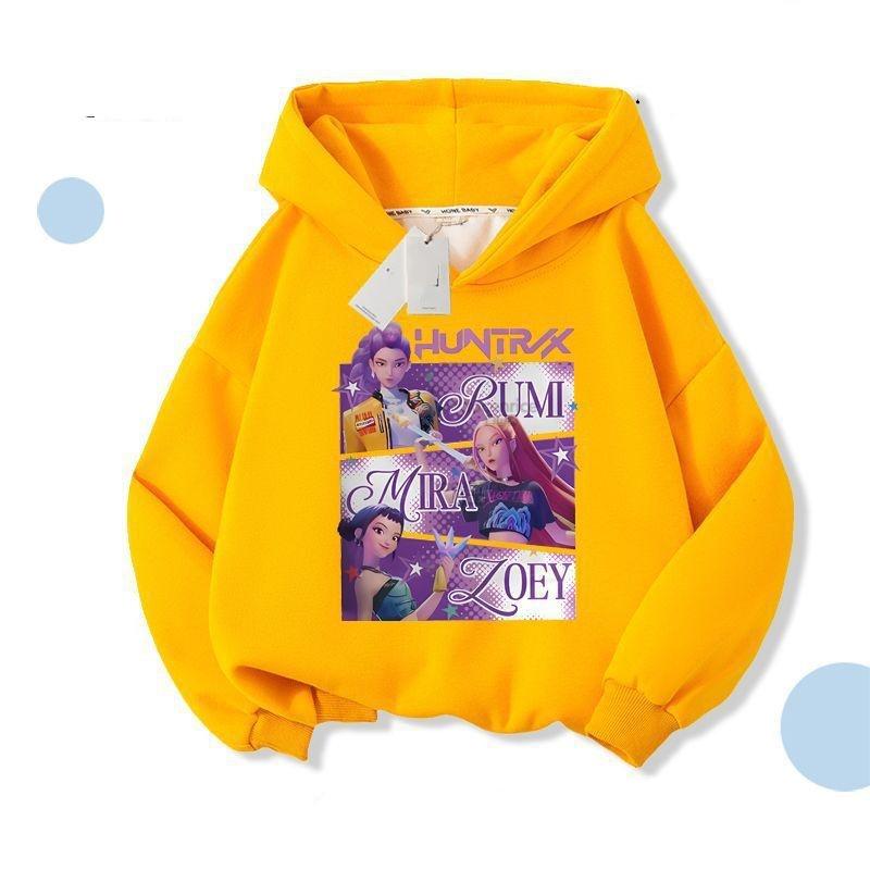 KPop Cazadores de Demonios Huntrix Sudadera con Capucha Ropa para Niños Ropa de Princesa para Niñas Moda Ropa para Niños Sudadera de Primavera Otoño Tops para Niños