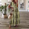 2024 Spring/Summer Women's Bohemian Printed Wide-Hem Dress