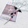 Y2K Handmade Mobile Phone Chain Charms Strap Gothic Dark Style Demon Bat Wings Syringe Heart Lock Cool Girl Pendant Gift