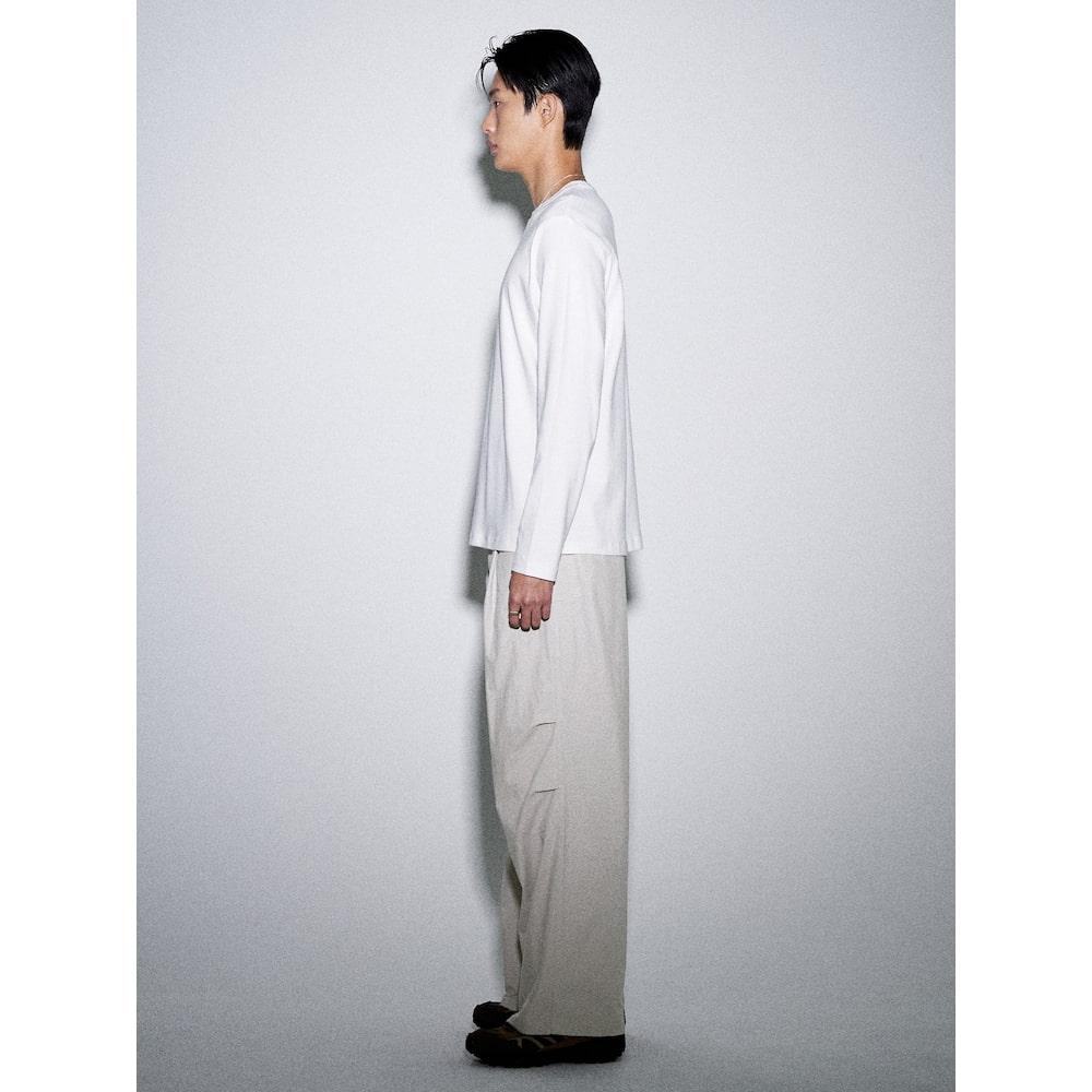 8SECONDS Wide Fit Parachute Pants Light Gray