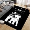 Tokio Hotel Flannel Printed Carpet, Home Sofa Decoration for Living Room & Bedroom, Non‑Slip Play Flannel Floor Mat for Game Room