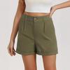 Sommer neue hoch taillierte lockere lässige Shorts Damen Europäischer und Amerikanischer Stil einfarbig vielseitig Pendler gerade Shorts