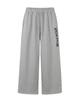 MUAHMUAH Wave Logo Wide Elastic Pants [Gray]
