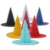 5pcs Halloween Witch Hat Magical Masquerade Carnival Costume School Performance Halloween Decoration Party Hat Wizard Men Women 