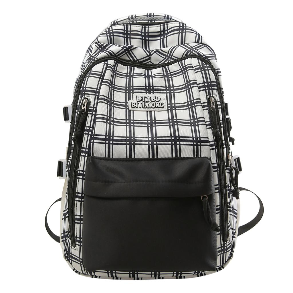 Schoolbag wholesale new schoolbag plaid niche idyllic anti-splashing versatile girl backpack cute primary school backpack