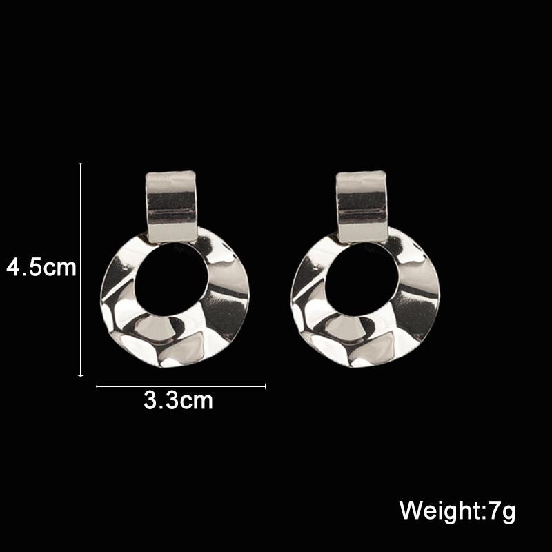 Boucles d'oreilles pendantes torsadées en métal pour femmes, couleur or, alliage enveloppé, déclaration géométrique irrégulière, oreille féminine, zircon, pendientes mujer