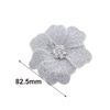 DIY Craft Rhinestone Flower Patches Sparkling Rose Brooch Fabrics Sew-On Applique  Sewing Supplies