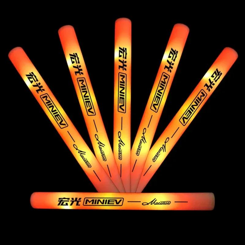 

Светодиодные светящиеся поролоновые палочки, губчатые светящиеся палочки, ночники, светящиеся товары для вечеринок для свадьбы, дня рождения, рейвов, концерта 10PCS оранжевый