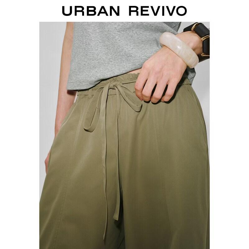 Women's Elastic Waist Wide-Leg Pants