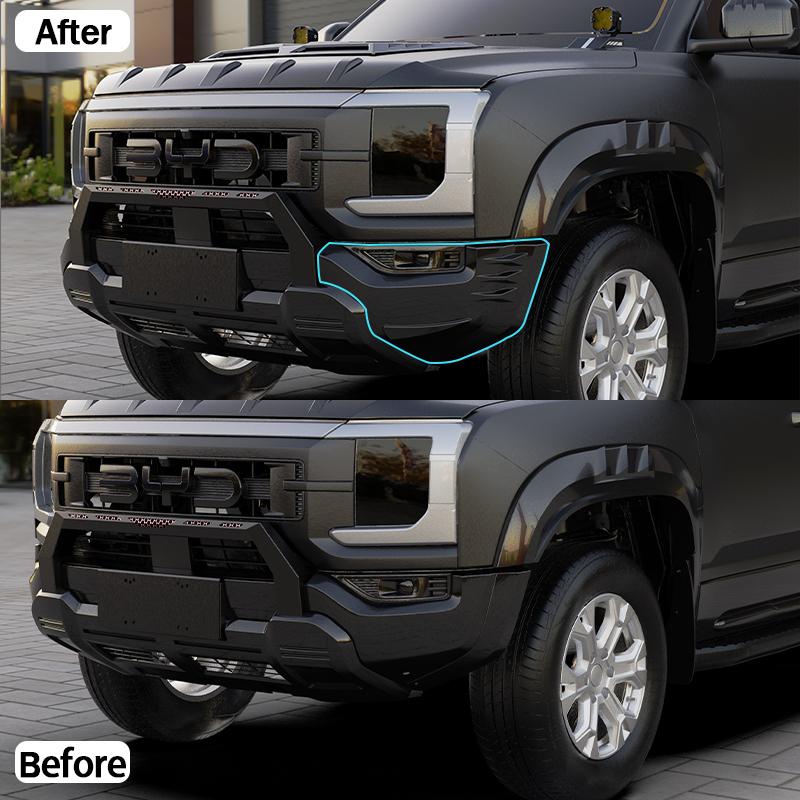 Front Bumper Corner Guard For BYD Shark 6 ABS Material Anti-scratch Bumper Corner Protector Exterior Upgrade Auto Accessories