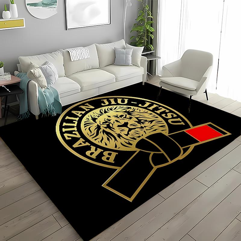 J1u-J1tsu Warrior Japanese B-Bjj Mma Area Rug,Carpet for Living Room Bedroom Sofa Doormat Decor,Kids Non-slip Floor Mat Alfombra