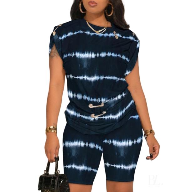 Summer 3D Print Oversized Casual Top & Shorts Set Sets Casual Two Fashion Casual Pieces for Women Tracksuits