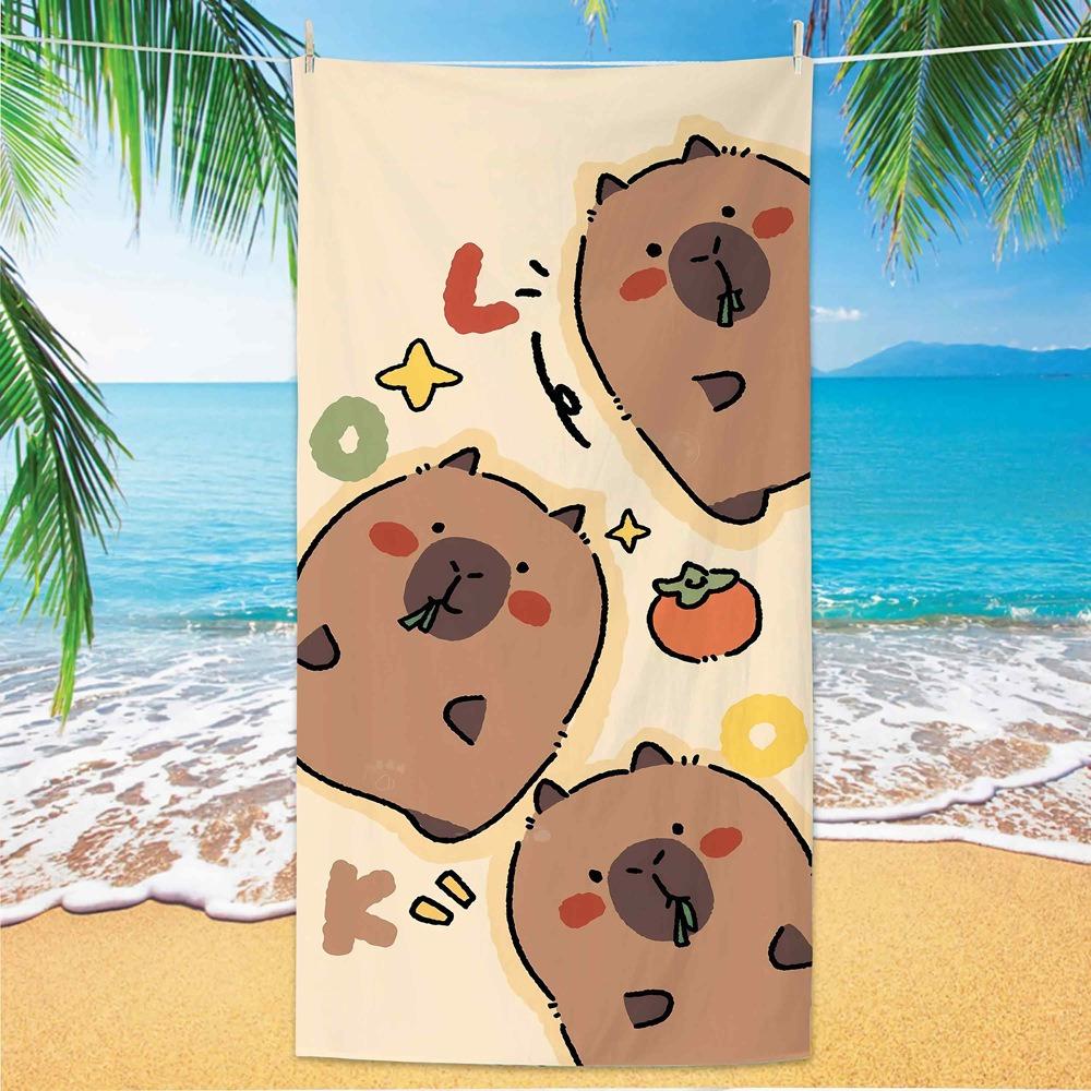 Capybara Towel Microfiber Beach Towel Absorbent Quick dry Soft Yoga Swimming Resort Mountain Climbing Towel