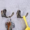 8 Sets Double Head Hooks Wall Mounted Hanger Furniture Fittings Antique Coat/Key/Bag/Towel/Hat Holder Bathroom Kitchen + Screws