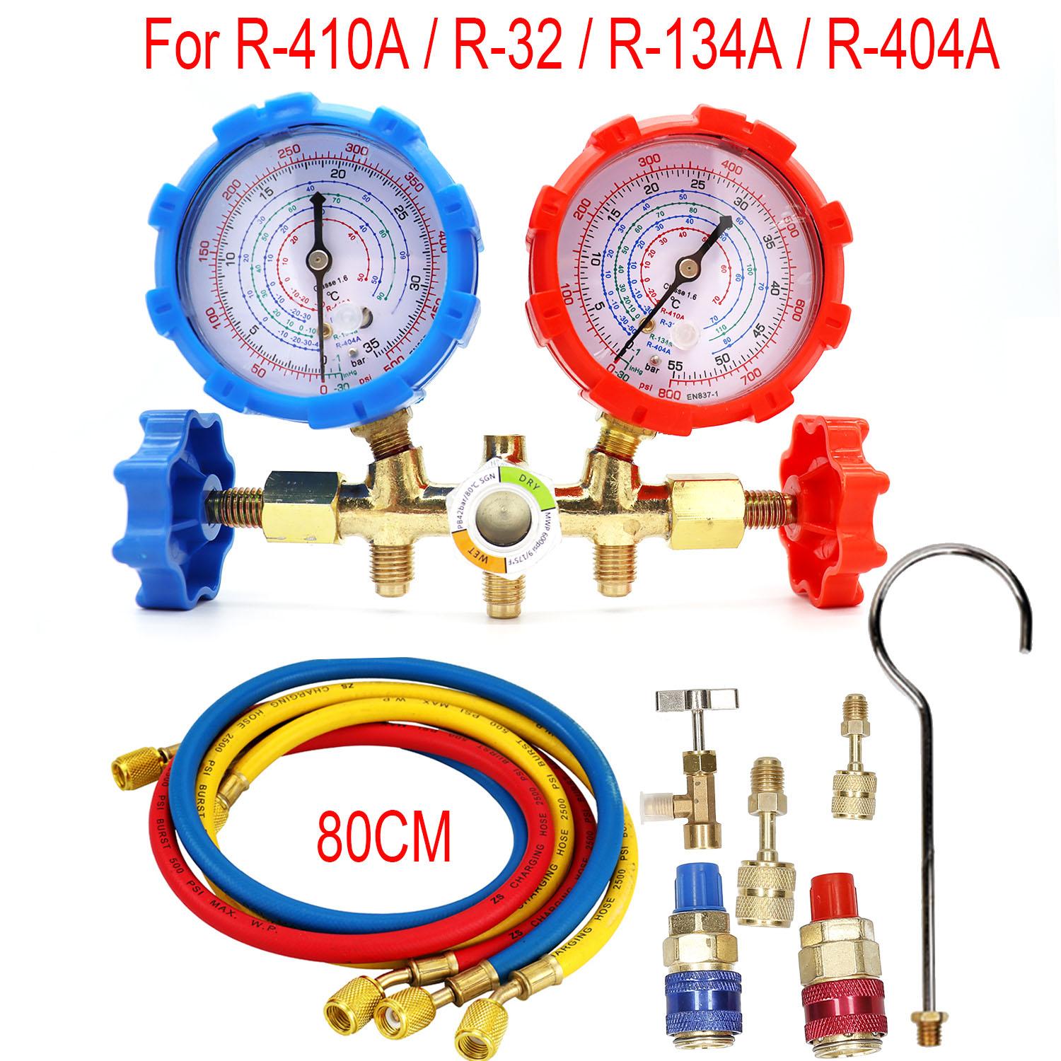 

Для R410A R32 R404A R134A хладагент коллектор манометр кондиционер холодильный комплект инструменты для кондиционирования воздуха со шлангом и крюком