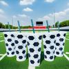 Ball Cups With Straws And Lids Football Plastic Reusable Cups Straws Sports Soccer Themed Birthday Party Supplies