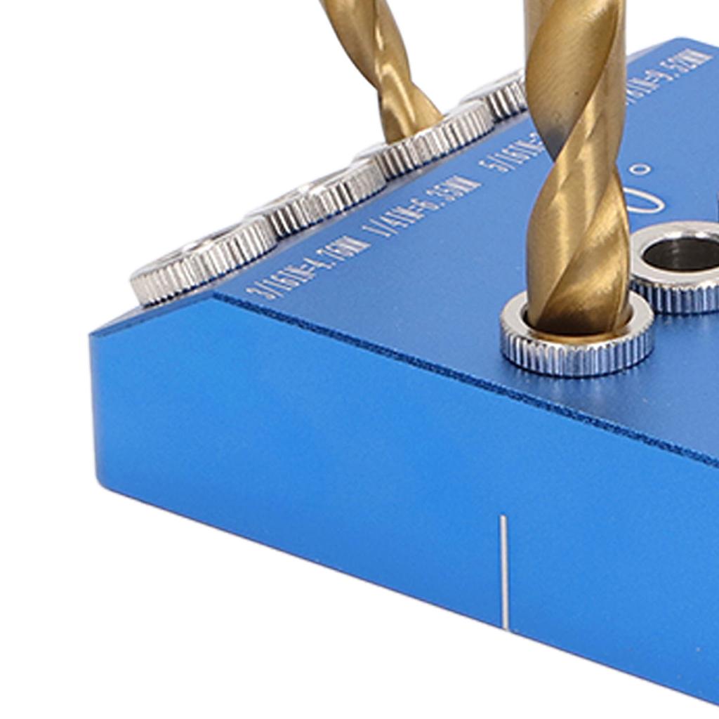 Drill Guide Jig 30 45 90 Degree Aluminum Alloy Angle Drill Jig for Woodworking Cutting