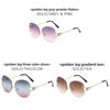 Unframed Fox Head Sunglasses Pink Gradient Uv400 Fashion Eyewear For Travel And Parties
