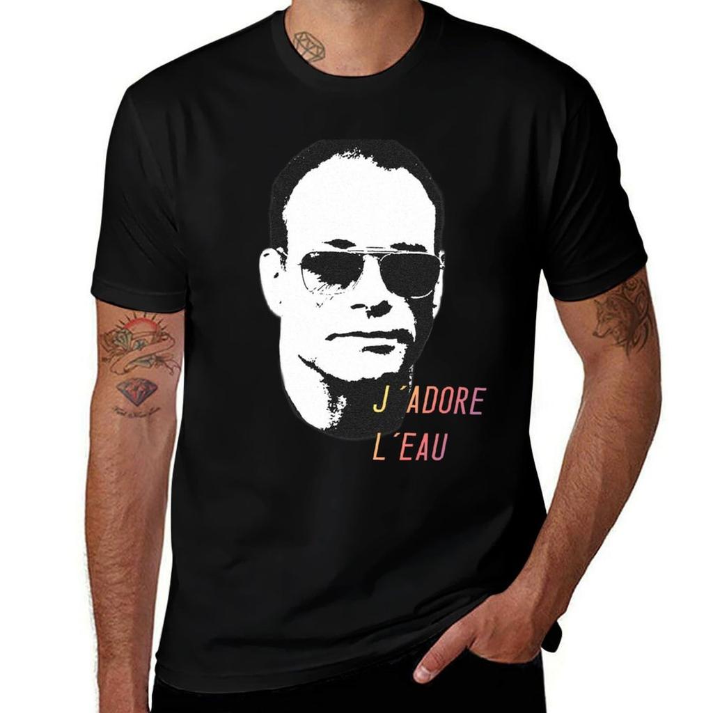 Jean Claude Van Damme Jadore leau TShirt Graphic Print Short Sleeve TShirt