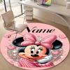 Personalized M-Minnie Round Chair Office Rug - Perfect for Mat, Office Chair & More - Ideal Gift for Birthdays and Holidays