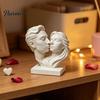 Couple Kissing Statue 3D Printed Hugging Statue, Modern Minimalist Art Sculpture Artistic Bust for Home Desk Shelf, Romantic Decor Ornament,
