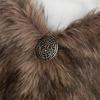 Chal y Estola de Piel Sintética Vikinga para Mujer con Broche Medieval y Cuello de Piel para Accesorios de Disfraz de Halloween