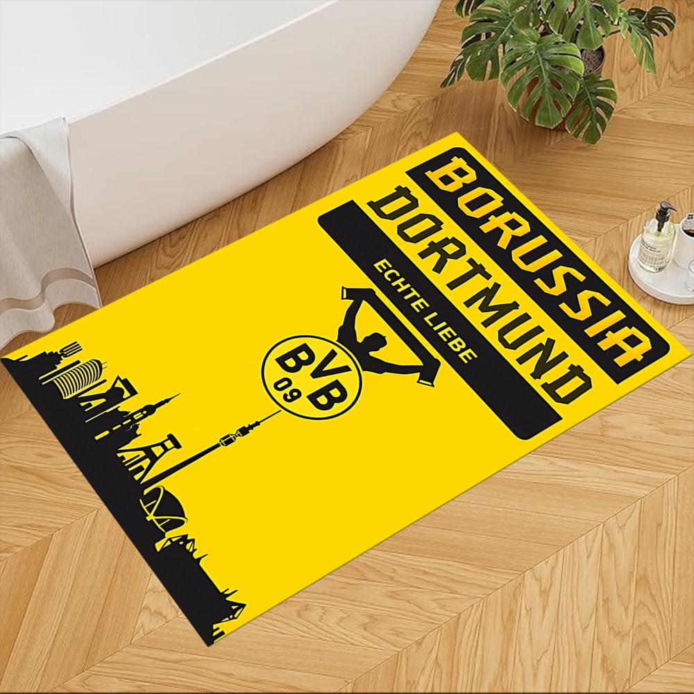 Borussia Dortmund Passion Anti-slip Rug Soft Plush Non-slip Bottom Pet-friendly Living Room Retro American Style Birthday Gift for Family