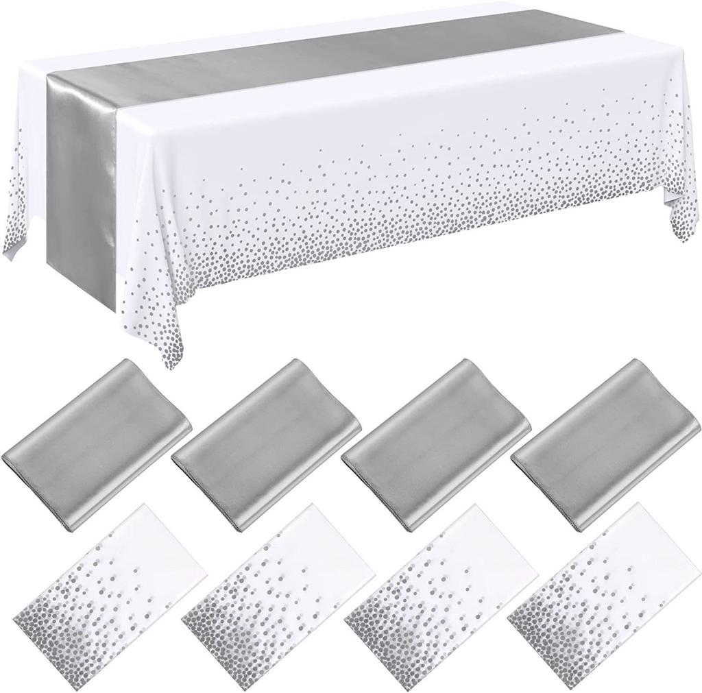 Small Polka Dot Disposable Tablecloth Thickened Waterproof PEVA Tablecloth Home Wedding Birthday Party Decoration Table Cloth