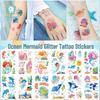 Ocean Glitter Animal Waterproof Tattoo Stickers for Kids