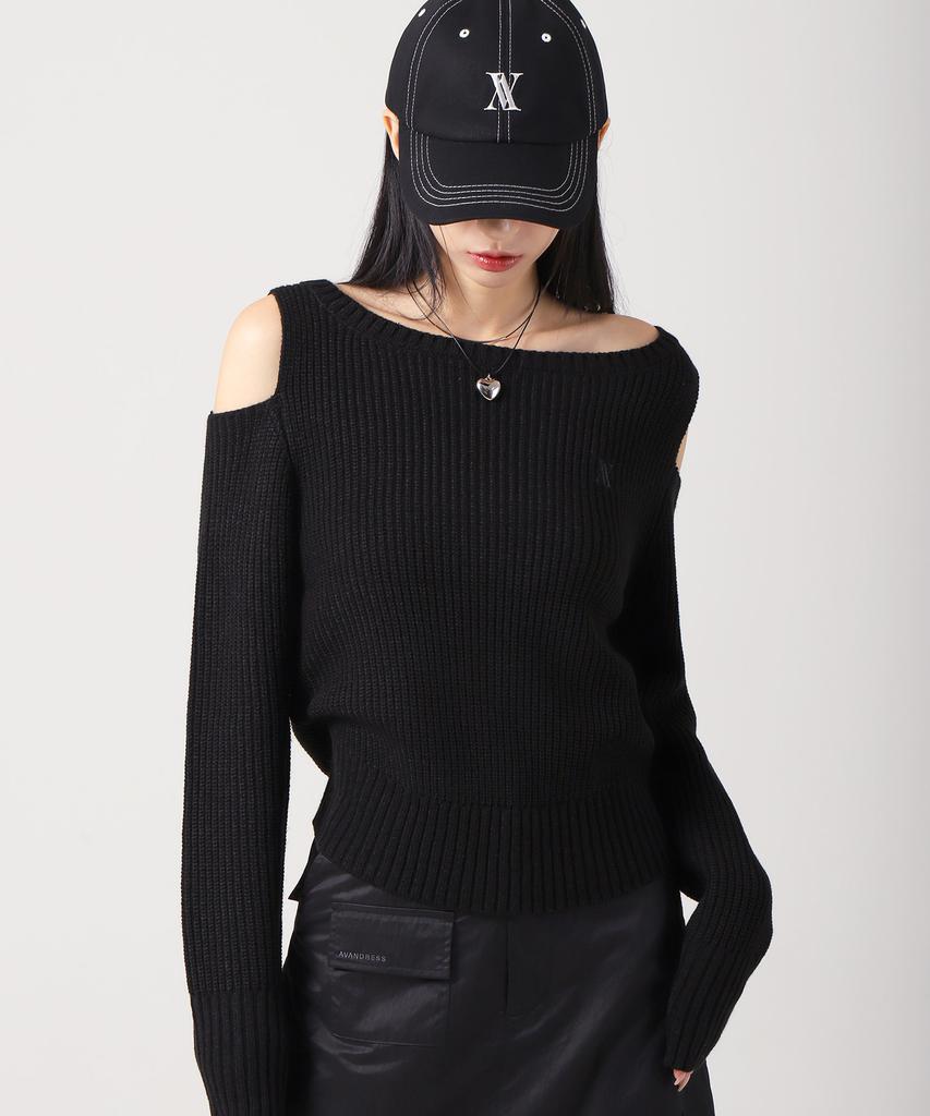 AVANDRESS Noga Shoulder Cut-Out Knit Black