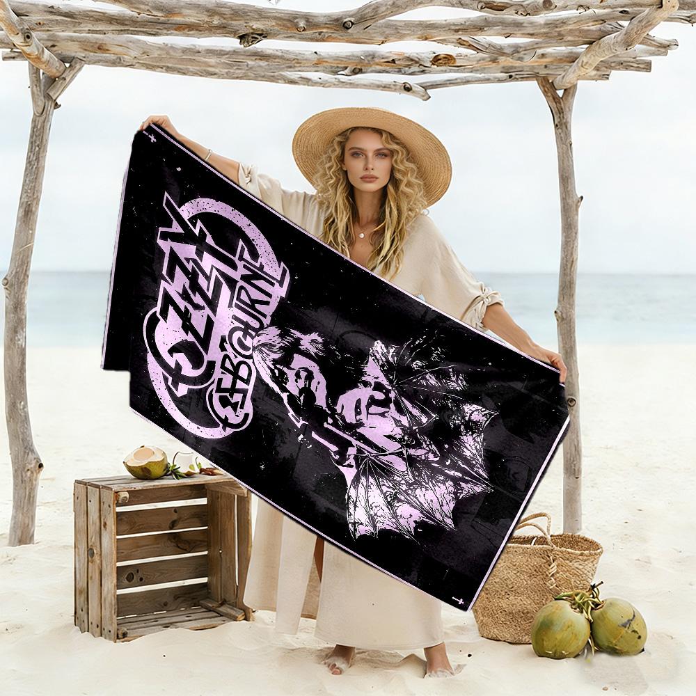 Asciugamano da spiaggia Ozzy Osbourne per viaggi al mare Tappetino da picnic resistente, yoga e fitness, coperta da campeggio Accessorio da bagno
