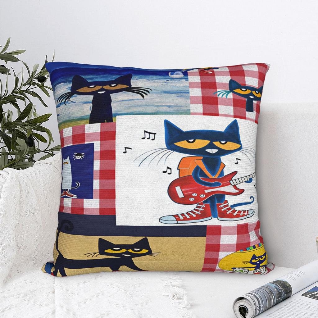 Pete the Cat Pillow Cover  Design Cushion Cover Novelty Pillow Case For Wedding Party Home Decor