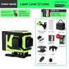 4D 8/12/16 Line Green Light Automatic Leveling Level Infrared Mini Laser Level 360° Horizontal and Vertical Cross Measurement Tool New
