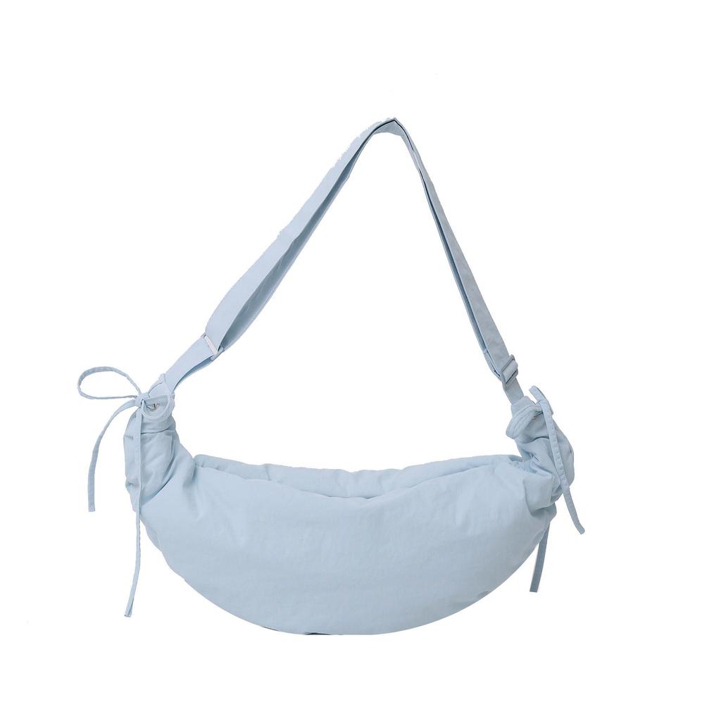 2024 Korean-Style Lightweight Women's Nylon Canvas Crossbody & Underarm Dumpling Bag