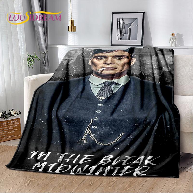 2025 New Tommy Shelby P-Peaky B-Blinders Soft Blanket,Soft Throw Blanket for Home Bedroom Bed Sofa Picnic Travel Cover Gift