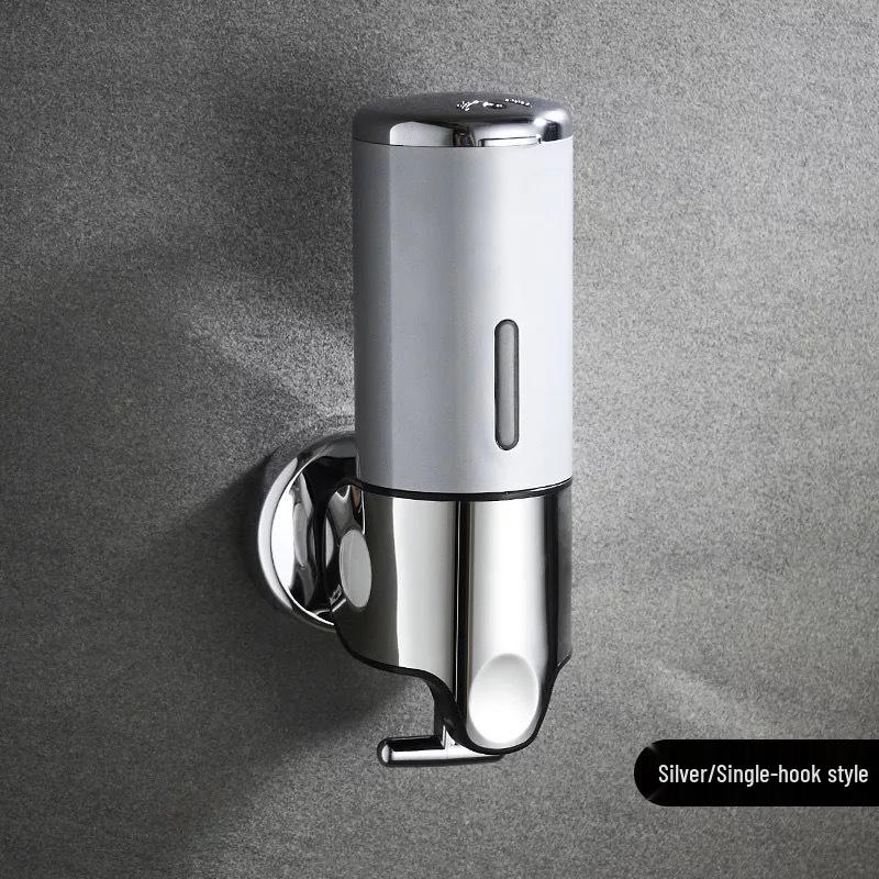 Wall-Mounted Stainless Steel Manual Soap Dispenser for Bathroom