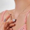 Genuine Sterling Silver 10mm Heart Cubic Zirconia Pendant Necklace Adjustable Chain Jewelry Gift for Women Valentines Day