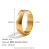 Size 5-10 Waterproof Stainless Steel Ring Gold Plated Silver Color 2mm 4mm 6mm Basics Rings For Men Women Stackable Rings