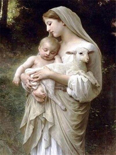 Diamant-Gemälde, Religion, Kreuzstich, Diamant-Stickerei, Mosaik, Jesus, voller Bohrer, Dekoration für Zuhause, handgefertigtes Geschenk