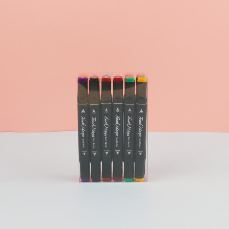 

Double-Tip Quick-Drying Watercolor Markers, 48 Colors, Large Capacity for Students