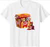 Cartoon Cat Nuggets Black TShirt Cute Food Theme Womens Oversize Casual ShortSleeved Soft Comfortable Basic Crew Neck Top