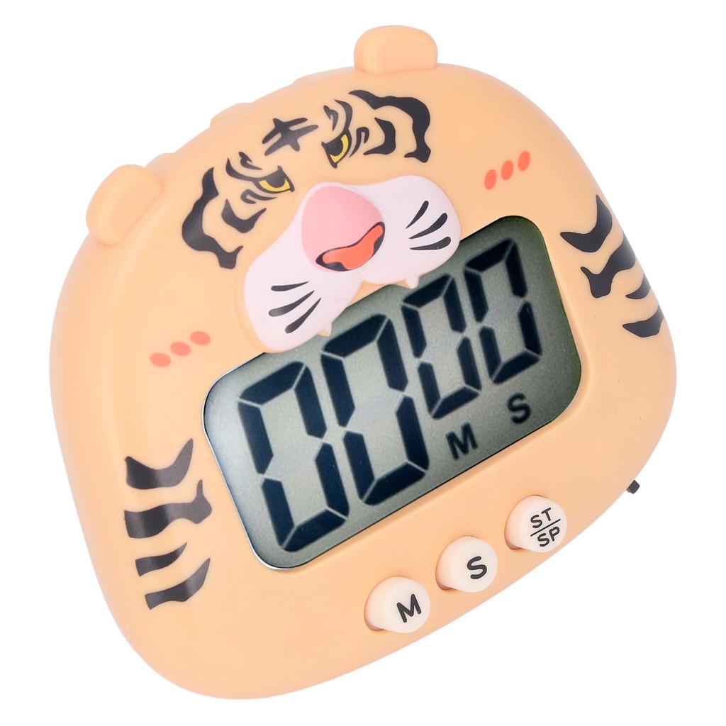 Digital Kitchen Timer Countup Countdown Cartoon Animal Sound Flash Alert Easy Operation with Stand for Cooking Teaching