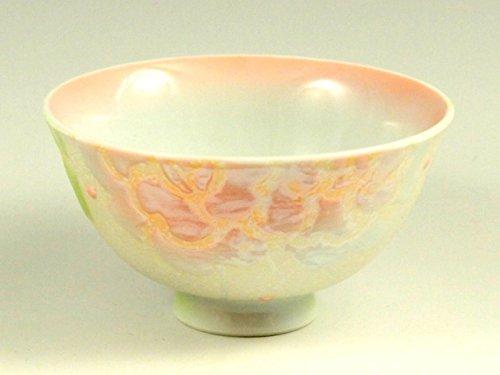 Arita Ware, Teisen Kiln, Lustre Rose Pattern, Pair of Tea Bowls (husband and Wife's Tea Bowls)