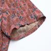 Sifen Women's Floral Print Short Sleeve Lapel Cardigan Blouse