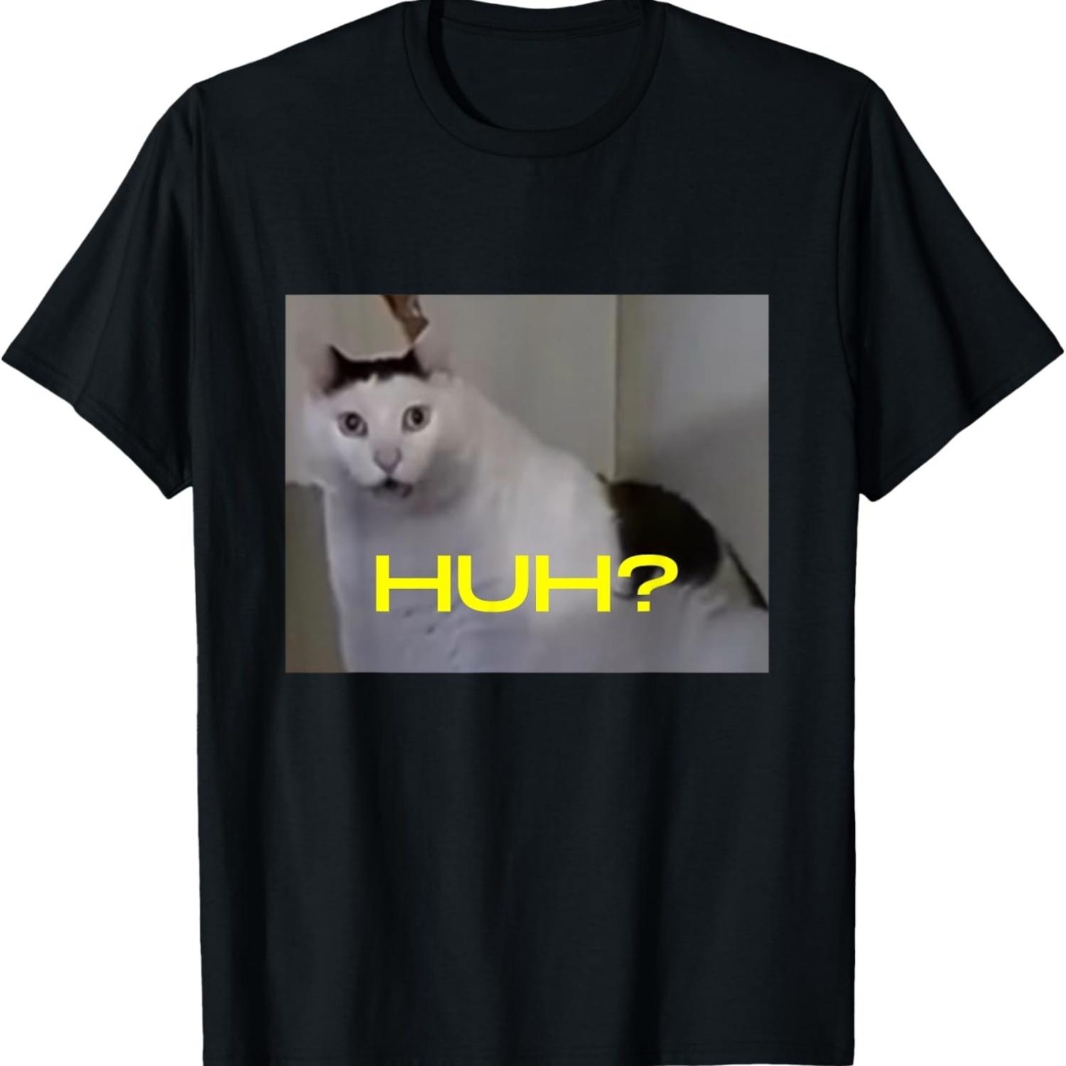 I Heart I Love Funny Huh Cat Meme T-Shirt S