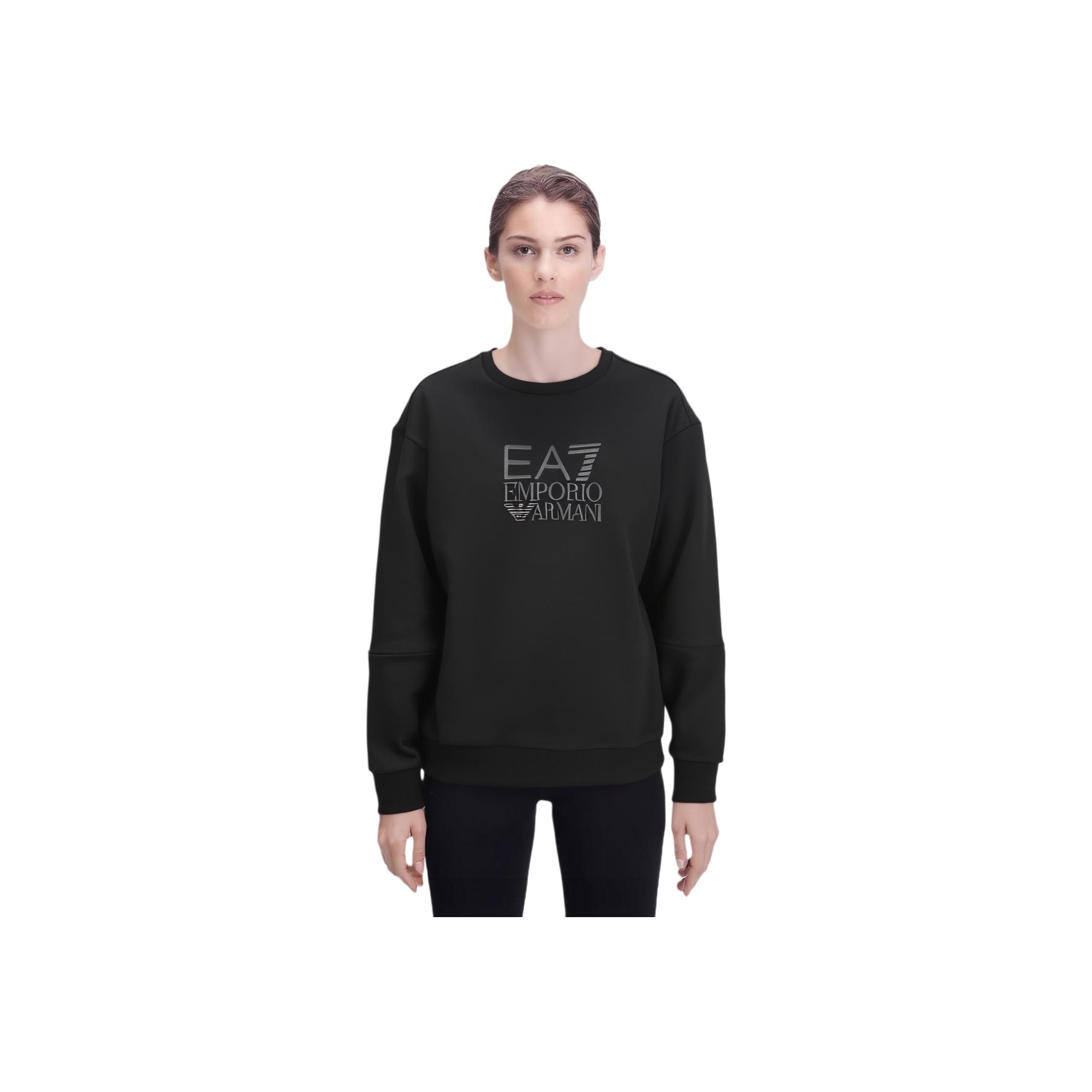 

Emporio Armani EA7 Logo Printed Crewneck Sweatshirt Women tops Black 6DTM11-TJZCZ-1200 L