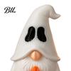 Indoor Halloween Decorations Ghost Gnome Figurine, Creative Pumpkin Desk Ornament, 3D Printed Holiday Crafts Mini Statue for Home Shelf Display, Funny
